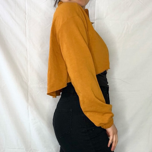 Women’s Juniors Burnt Orange Nutmeg O-ring Zipper Cropped Jacket Size M - Picture 3 of 7